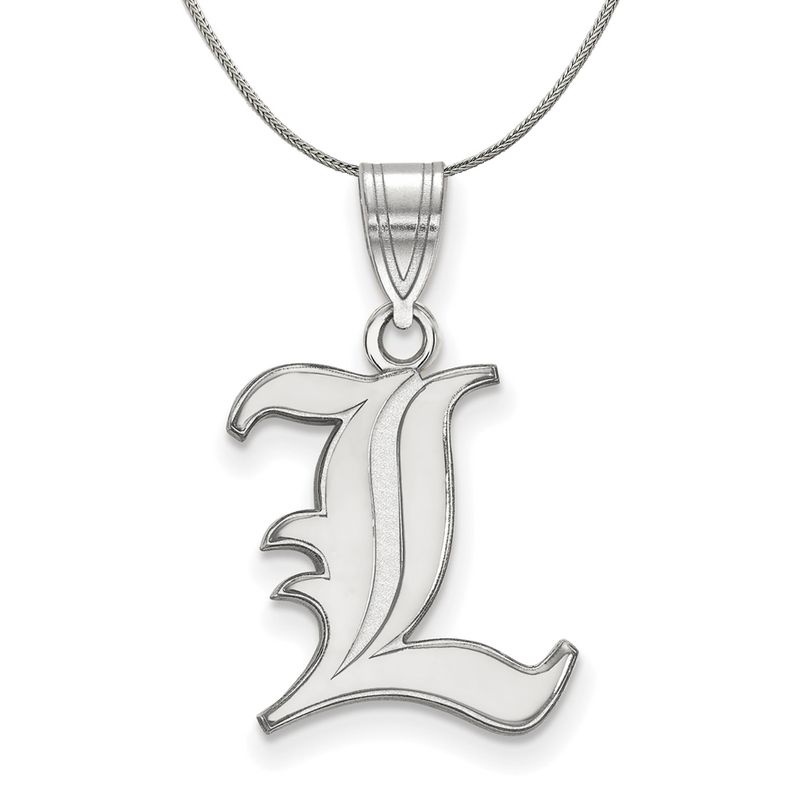 Sterling Silver U. Of Louisville Medium Necklace - 16 Inch